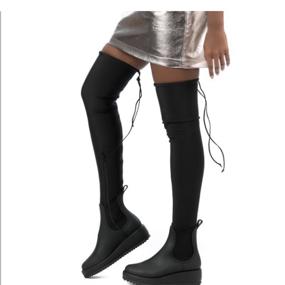 Jeffrey Campbell |Over-the-Knee Platform Rain Boot size 7